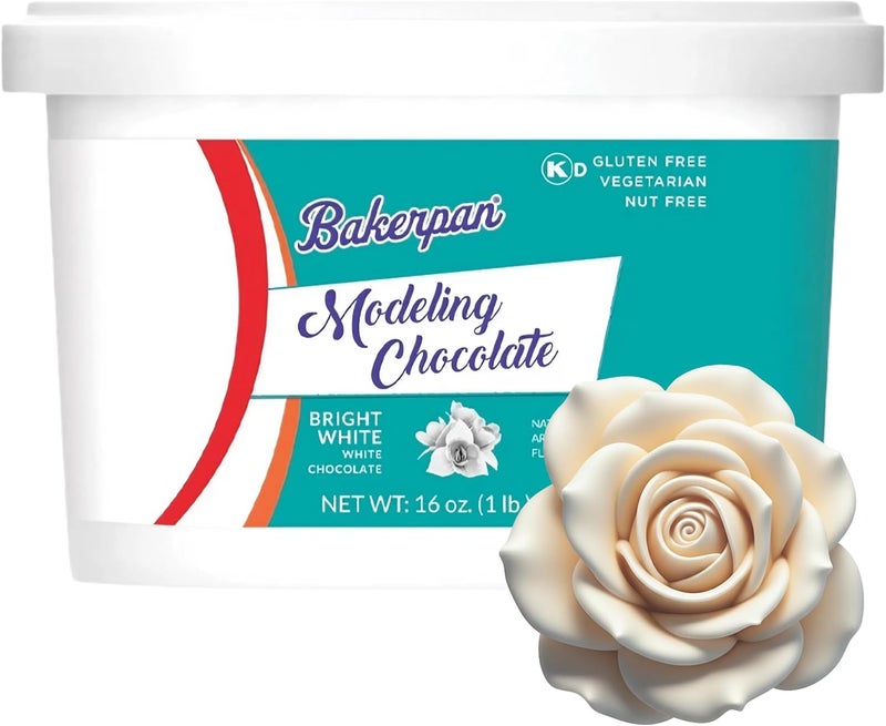 Bakerpan Bright White Modeling Chocolate - 1 Pound - Image 1